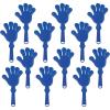Beistle Pack of 12 Plastic Hand Clappers in Blue, School Spirit Noise Makers for Pep Rallys, Team Sports Games, Birthday Party Favors, Party Supplies, 7.5″(Blue)