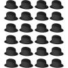Beistle Pack of 24 Velour Derby Hats in Black, Broadway Theater Show Props, Costume Accessories for Dress-Up Party, Halloween