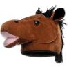 Beistle Plush Fabric Horse Head Hat Costume Accessory, Equestrian Theme Photo Booth Supplies(Brown/Black/Pink)
