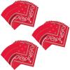 Beistle Red Bandana Beverage Napkins, 48 Count, 2-Ply Table Décor, Western Party Supplies for Cowboy, Rodeo, and Country Farm-Themed Birthdays and Events, 5.5” x 5.5”