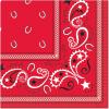 Beistle Red Bandana Luncheon Napkins 16 Count