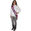 Beistle Sweet Sixteen Satin Sash – Magenta & Black Birthday Wearable for Teen Girl – One Size Fits Most Adults with Sewn Bottom – 16th B-Day Party Photo Prop or Gift Accessory – 33″ x 4″(1 piece)