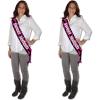 Beistle Sweet Sixteen Satin Sash – Magenta & Black Birthday Wearable for Teen Girl – One Size Fits Most Adults with Sewn Bottom – 16th B-Day Party Photo Prop or Gift Accessory – 33″ x 4″(2 piece)