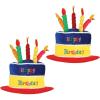 Beistle Unisex Happy Birthday Cake Hats With Candles, 12 Pieces – Perfect Party Accessories For Special Day Celebrations(Happy Birthday Cake – 2 Pieces)