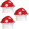 Beistle Unisex Plush Mushroom Hat – Arcade Party Supplies, Birthday & Halloween Costume Dress Up, Video Game Themed Headwear(Mushroom – 3 Piece)