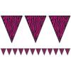 Beistle Zebra Print Pennant Banner, 10-Inch by 12-Feet
