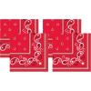 Cowboy Bandana Beverage Napkins(5″ (Pack of 4))