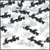 Mr & Mrs Confetti in Black & Silver(1 piece)