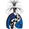 Musical Notes Centerpiece (black & silver) Party Accessory  (1 count) (1/Pkg)