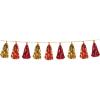 Pink Metallic & Tissue Tassel Garland(Multi Color)