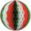 Pkgd Tissue Ball (red, white, green) Party Accessory  (1 count) (1/Pkg)