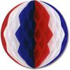 Pkgd Tissue Ball (yellow) Party Accessory (1 count) (1/Pkg)(Red White and Blue)