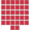 Red Bandana Dessert Plates 8 Count(32 piece)