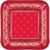 Red Bandana Dessert Plates 8 Count(8 piece)