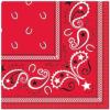 Red Bandana Luncheon Napkins 16 Count Pack of 3
