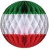Tri-Color Tissue Ball (red, white, green) Party Accessory  (1 count) (1/Pkg)