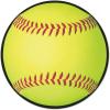 Yellow Softball Cutout – 1 Pc.