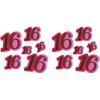 “16” Foil Cutouts Pack of 2(Glittered Foil “16” Cutouts)
