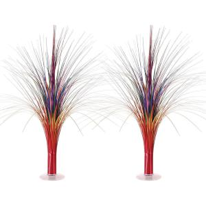 Beistle 2-Pack Metallic Spray Centerpiece, Rainbow Multicolor Decoration for Birthday Parties & Occasions, Table Decor for Special Events, 19”