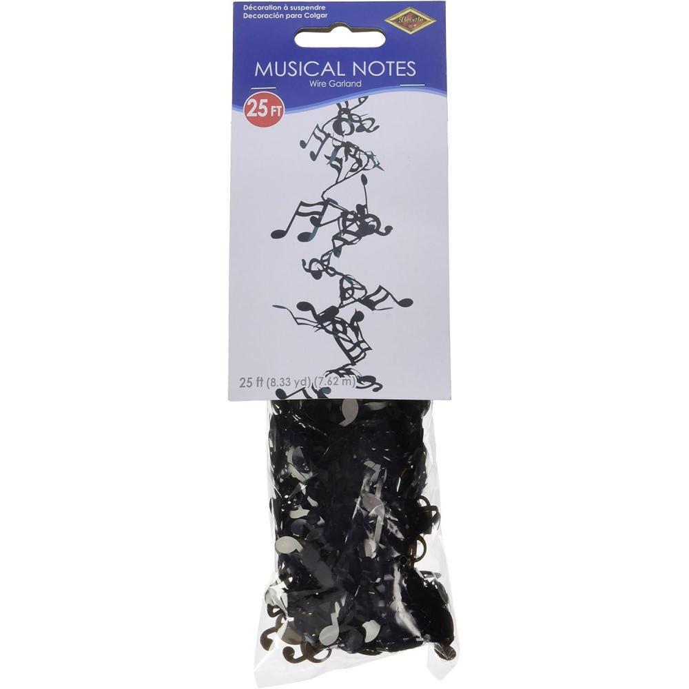 imageBeistle 57673BK Gleam N Flex Musical Notes Garland 25 Black