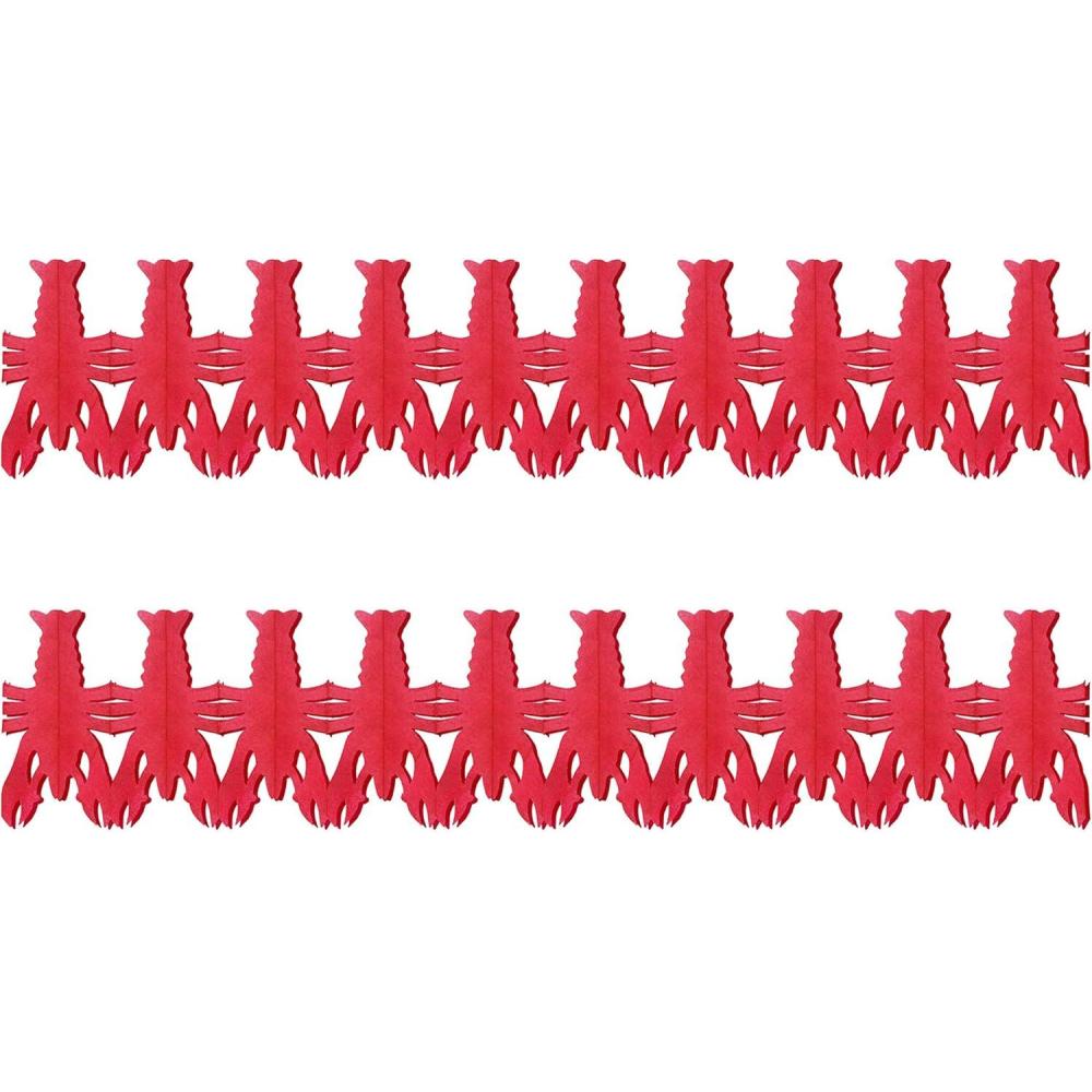 imageBeistle Crawfish Garland 2 Piece 9quot x 14 Red
