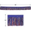 6-Ply Tissue Fringe Drape (red, white, blue) Party Accessory  (1 count)(Red/White/Blue)
