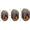 Beistle Foil Ramadan Paper Lanterns, 3-Count, Silver Foil Hanging Decorations for Ramadan & Eid Celebrations, Intricate Islamic Design, 3 Sizes: 8″, 9.5″, 11″