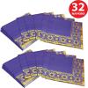 Beistle Ramadan 2 Ply Paper Lunch Napkins 32 Piece Party Tableware, 6.75″ x 6.75″, Purple/Gold/White