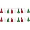 Beistle 2 Piece Metallic & Tissue Tassel Garland, 9.75″ x 8′, Red/White/Green