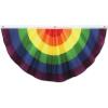 Beistle 4 FT Rainbow Bunting(Rainbow Fabric Bunting – B)