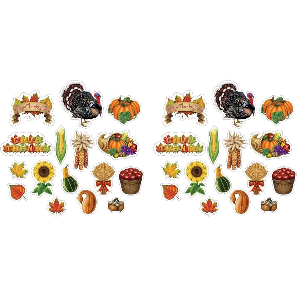 imageBeistle Thanksgiving Cutouts 32 Piece 45quot 1325quot Multicolored
