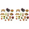 Beistle Thanksgiving Cutouts 32 Piece, 4.5″- 13.25″, Multicolored