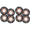 Beistle13 Round Plastic Autumn Fall Placemats for Dining Room, Harvest Theme Thanksgiving Dinnerware Party Decorations Supplies, Made in USA Since 1900, Navy/Purple/Red/Orange/Green, 4 Piece(13″ (Pack of 2))