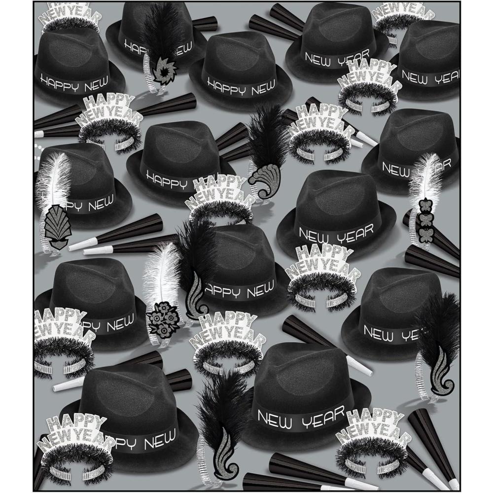 imageBeistle Chairman Assortment For 200 People New Years Eve Party Supplies Photo Booth Props  Hats Tiaras Noisemakers