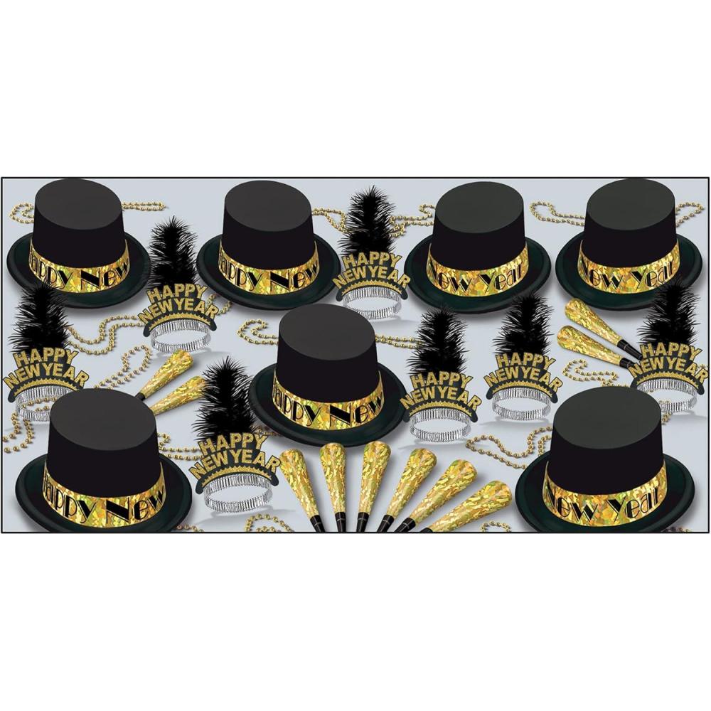 imageThe Gold Top Hat Asst for 50 Party Accessory 1 count