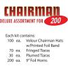 Beistle Chairman Assortment For 200 People New Year’s Eve Party Supplies Photo Booth Props – Hats, Tiaras, Noisemakers