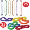 Beistle New Year’s Eve Party Pack for 100 People, Red, Blue, Green, & Yellow NYE Hats, Tiaras, Necklaces, & Horns, New Years Decor & Accessories