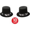 Beistle New Years Hats, Full, Black/White