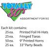 Beistle Totally 80’s NYE Asst For 100- New Year’s Party Supplies and Favors- Hats, Tiaras, Horns, Necklaces- Made in USA