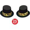The Gold Top Hat Asst for 50 Party Accessory (1 count)