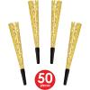 The Gold Top Hat Asst for 50 Party Accessory (1 count)