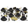 Beistle New Years Hats, One Size, Black/Gold/White