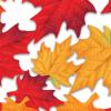 Beistle Deluxe Colorful Polyester Fabric Autumn Leaves