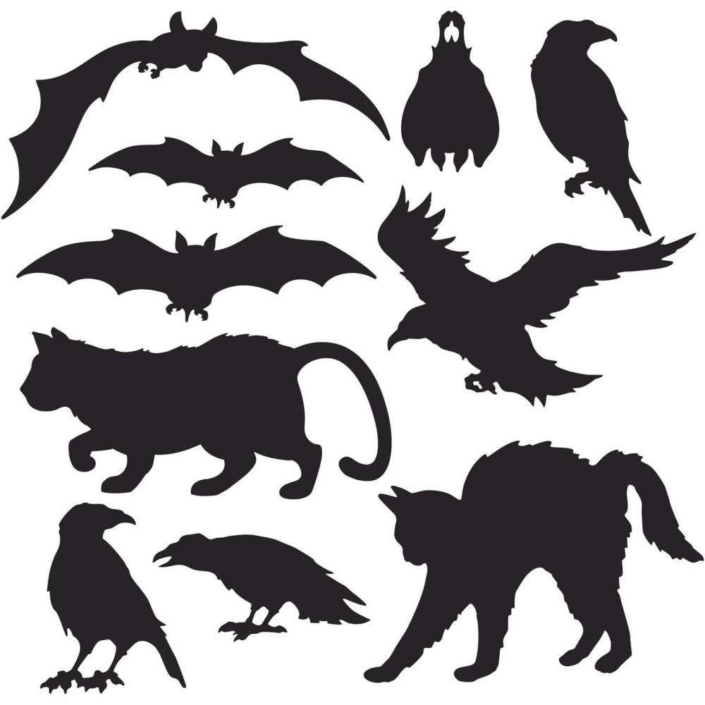 imageBeistle 01019 Halloween Silhouettes 1250 inch BlackHalloween Silhouettes