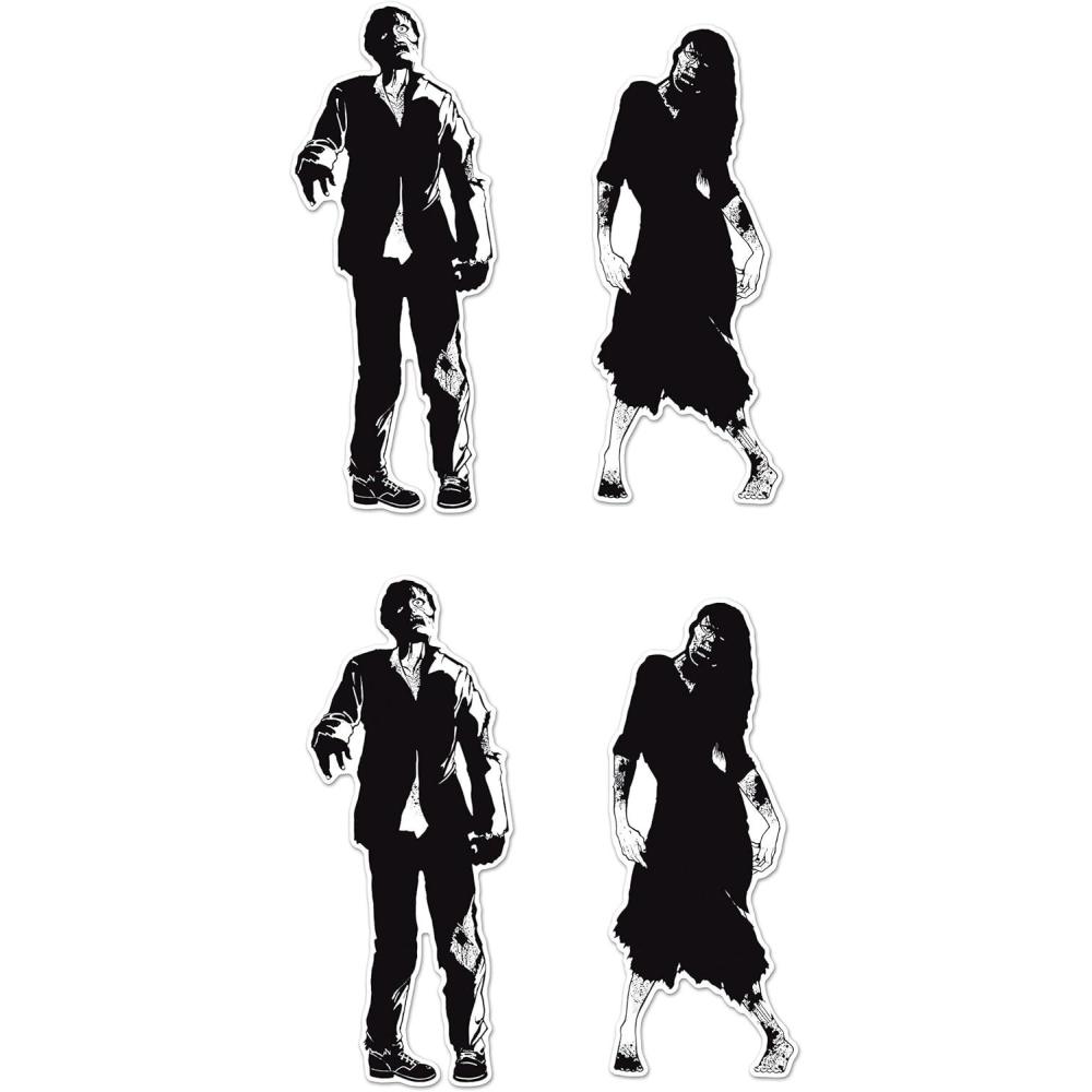 imageBeistle 01019 Halloween Silhouettes 1250 inch BlackZombie Silhouettes
