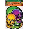 Vintage Halloween Nite-Glo Skull Cutouts Pack of 2