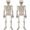 Beistle Jointed Vintage Halloween Skeletons Photo Props, 4.25′ Tall, Set of 2 – Holiday Wall Decoration, Spooky Bones Cut Outs