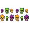 Vintage Halloween Nite-Glo Skull Cutouts Pack of 2