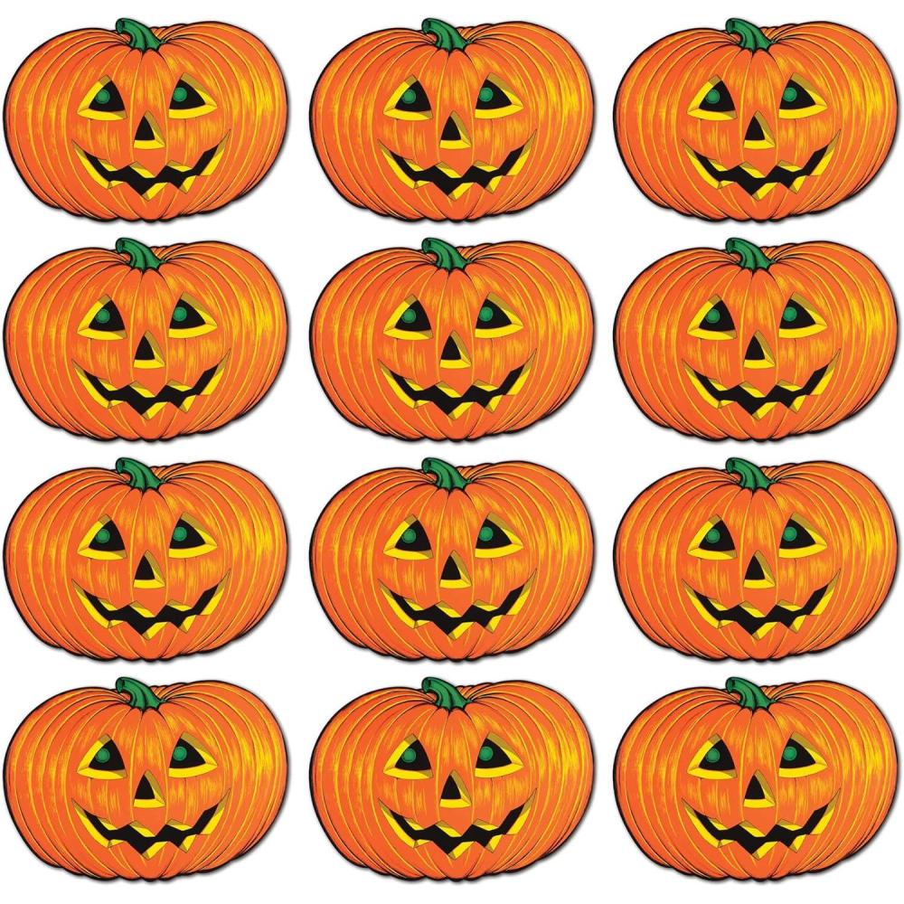 imageBeistle 12Piece JackOLantern Faces 25Inch