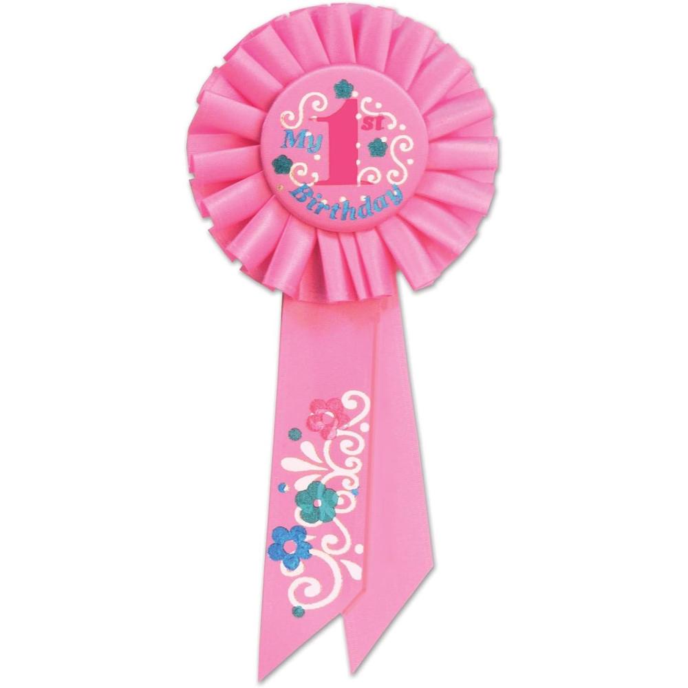 imageBeistle My 1st Birthday Rosette in Pink